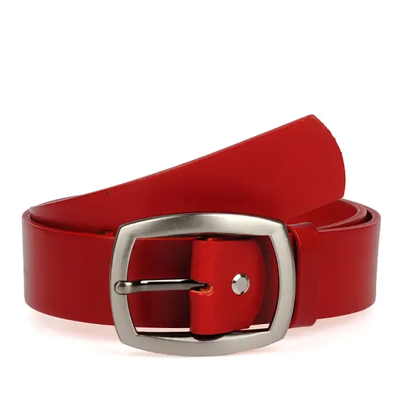 červený dámský koženy opasek