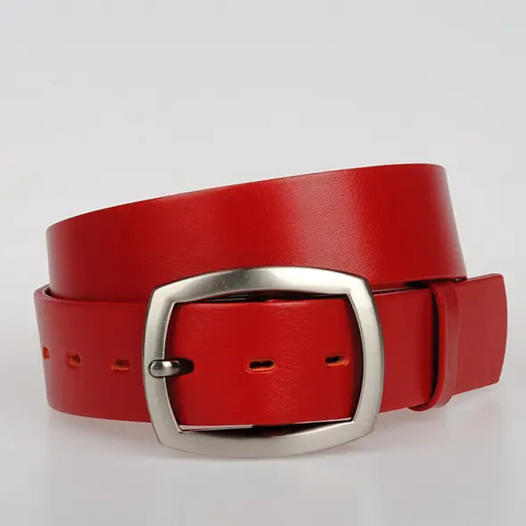 Dámský kožený červený opasek 38mm 