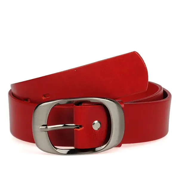 červený dámský koženy opasek