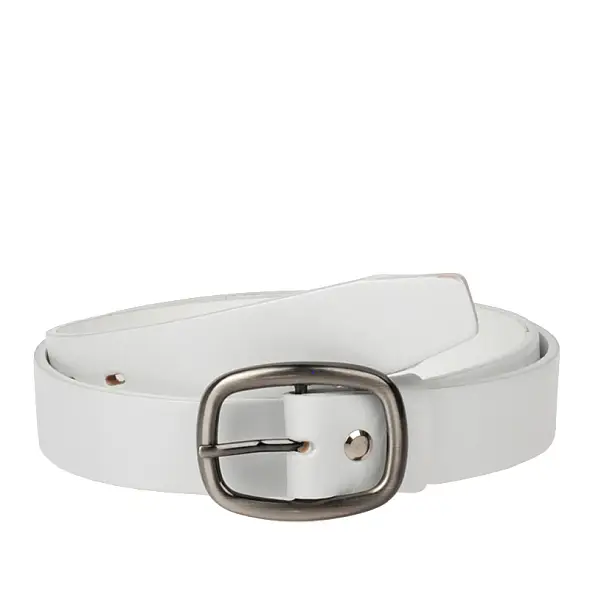bílý dámský koženy opasek