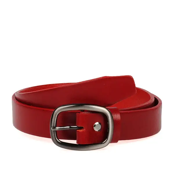 červený dámský koženy opasek