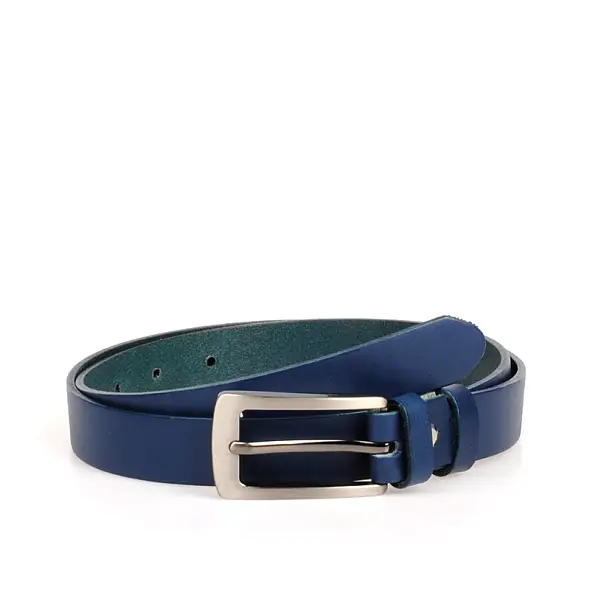 modrý dámský koženy opasek