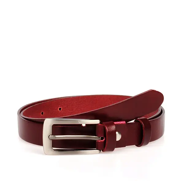 bordó dámský koženy opasek