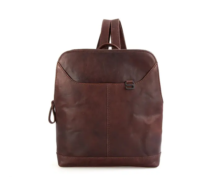 Hnědý kozeny batoh A113101