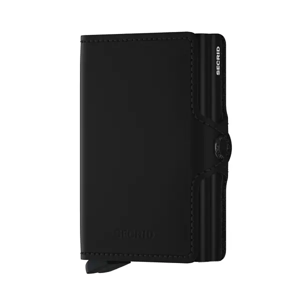Kožená minipeněženka SECRID Twinwallet Matte Black