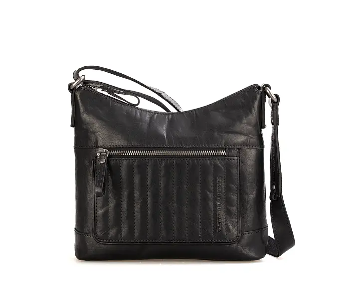 černá kožená kabelka B111400