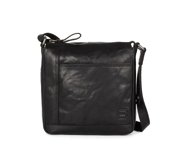 černé kožené crossbody 30115000