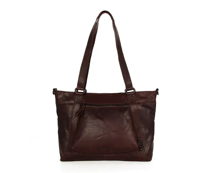 tmavě hnědá kožená kabelka 30116101