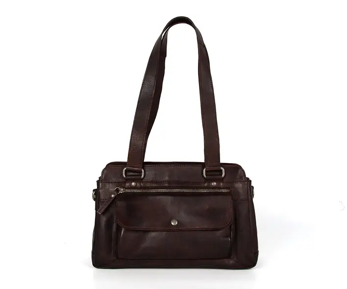 Hnědá kožená kabelka 30319167