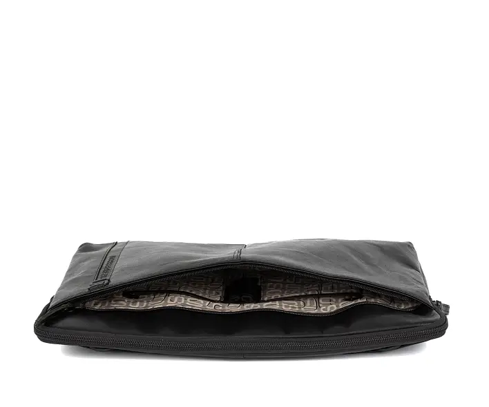 Černá kožená taška na laptop SPIKES & SPARROW