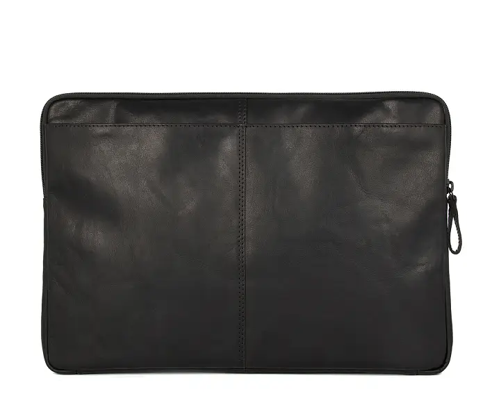 Černá kožená taška na notebook SPIKES & SPARROW