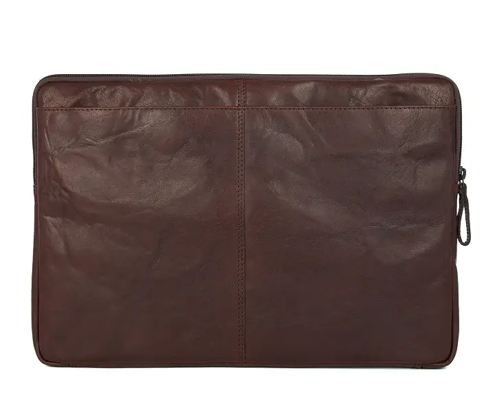 Tmavě hnědá kožená taška na notebook SPIKES & SPARROW
