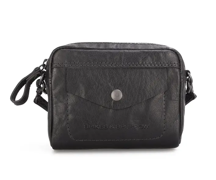 Černá kožená toaletní taška SPIKES & SPARROW 51114