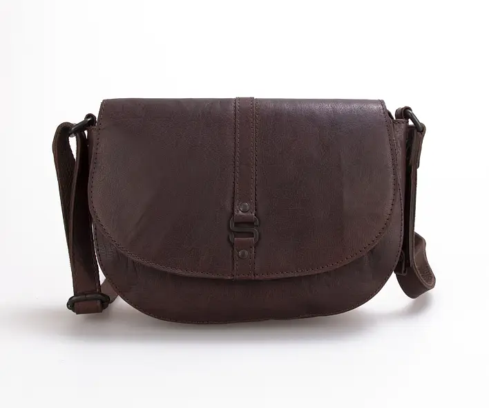 hnědá kožená kabelka SPIKES & SPARROW 8118101