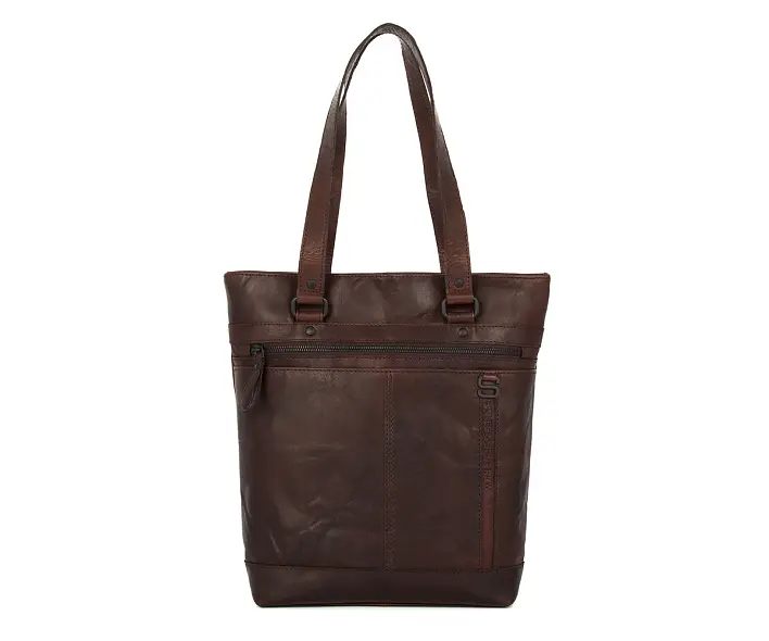 Hnědá kožená kabelka 38116001