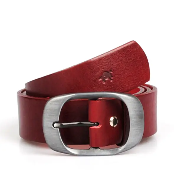 červený dámský koženy opasek