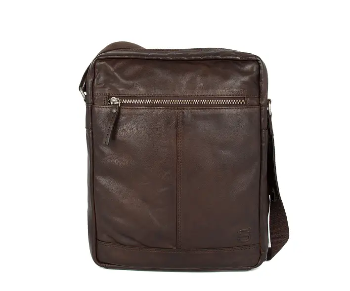 hnědé kožene crossbody 38751067