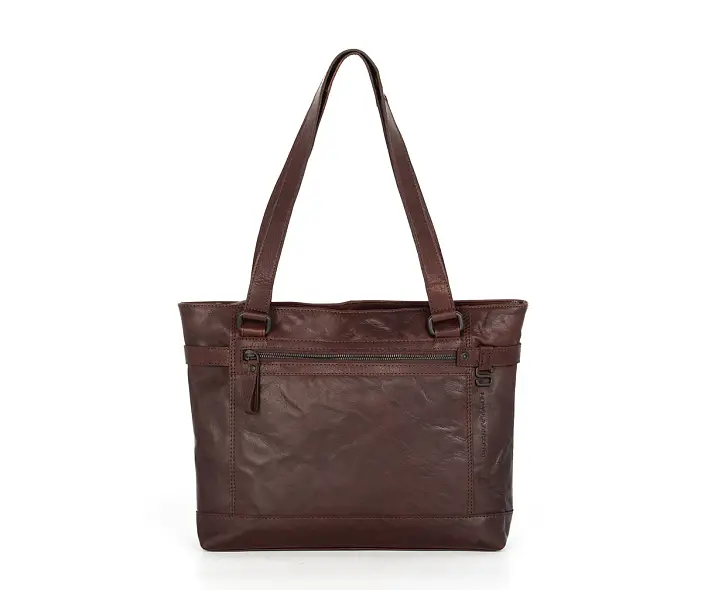 Hnědá kožená kabelka 40116001