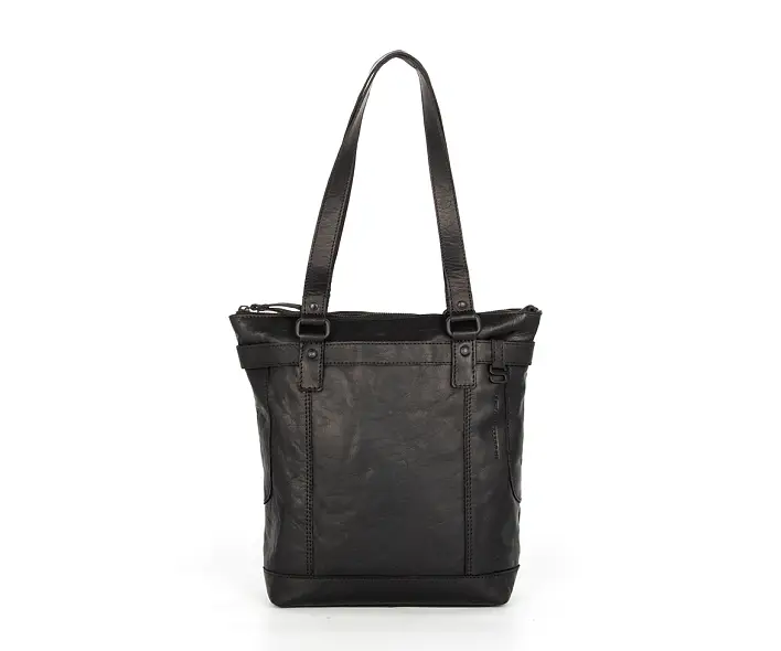 Černá kožená kabelka 40116100