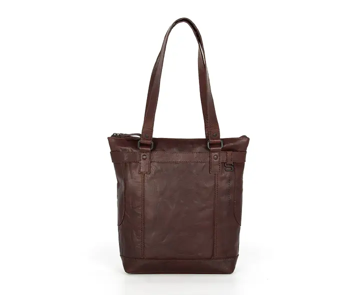 Hnědá kožená kabelka 40116101