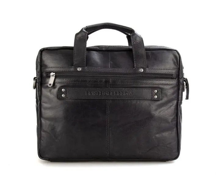 Černá kožená taška SPIKES & SPARROW