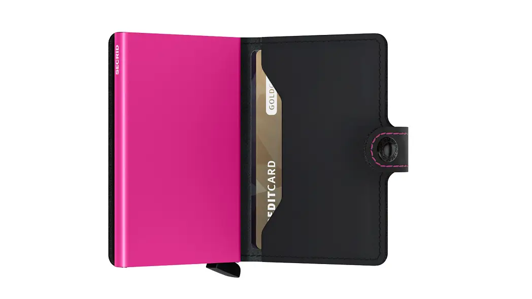 Peněženka SECRID Miniwallet Matte MM-Black&Fuchsia SECRID