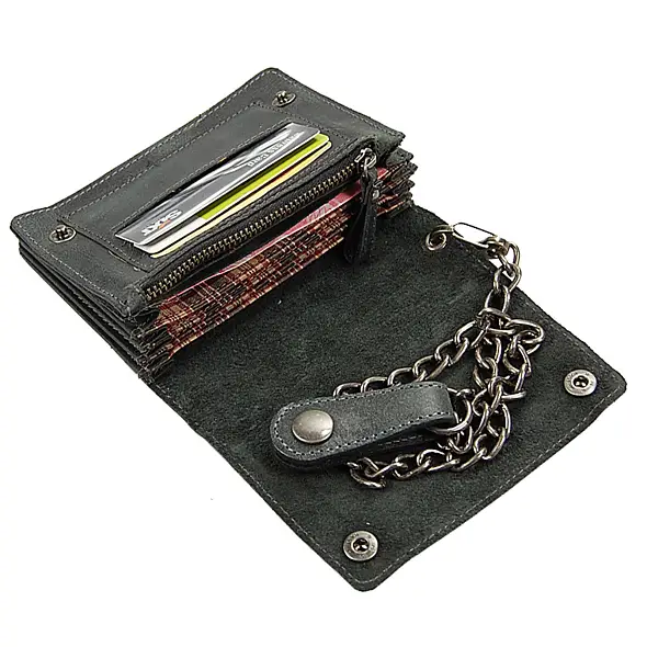 Černá pánská motorkářská peněženka