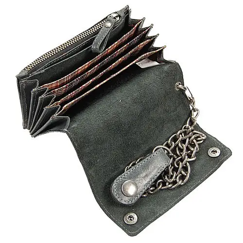 Černá pánská motorkářská peněženka