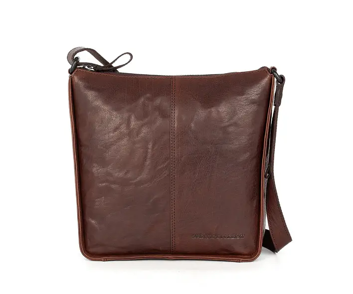 Hnědá kožená kabelka 48111501