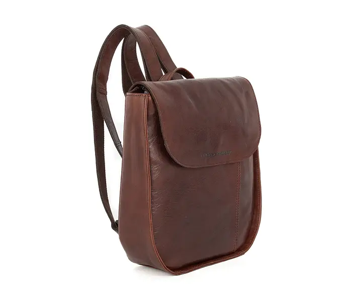 Tmavě hnědý městský kožený batoh SPIKES & SPARROW