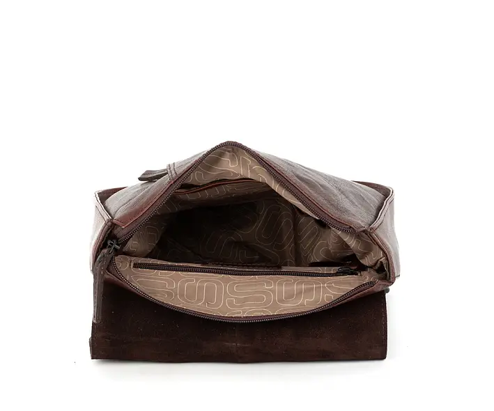 Tmavě hnědý městský kožený batoh SPIKES & SPARROW