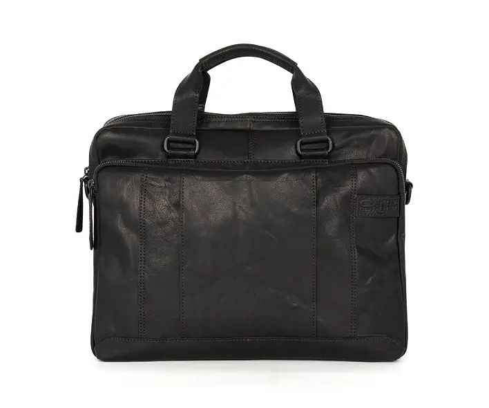 Černá kožená taška na laptop 48137000