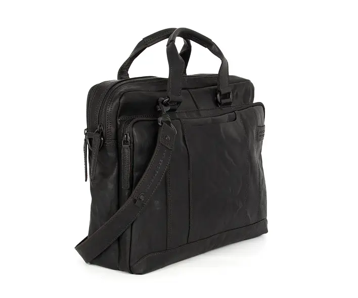 Černá kožená taška SPIKES & SPARROW