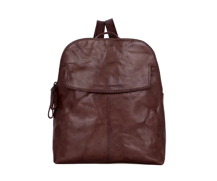 Tmavě hnědý kožený batoh 50113001