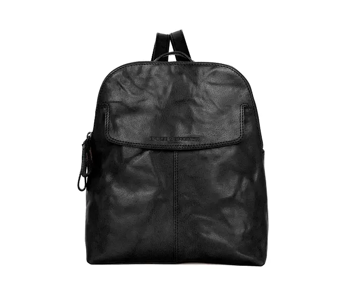 Černý kožený batoh 50113000