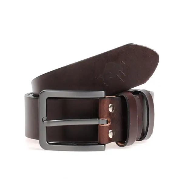 hnědý koženy pánsky opasek