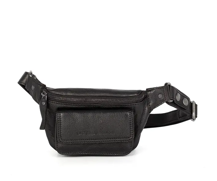 Černá kožená ledvinka SPIKES & SPARROW 38758200