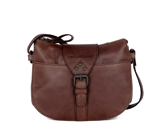 Hnědá kožená mini kabelka 58111501