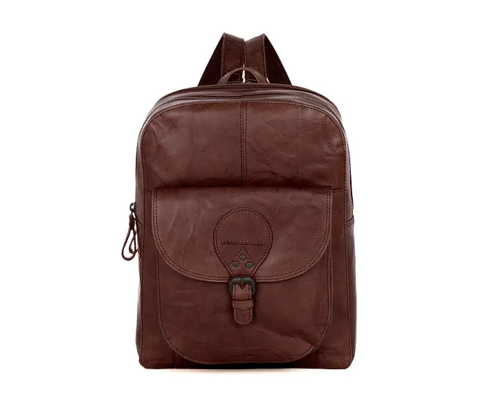 Hnědý kožený batoh 58113001