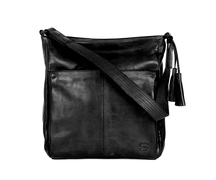 Černé kožene crossbody 58717200