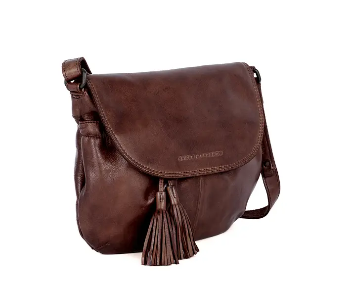 Hnědá kožená kabelka SPIKES & SPARROW 