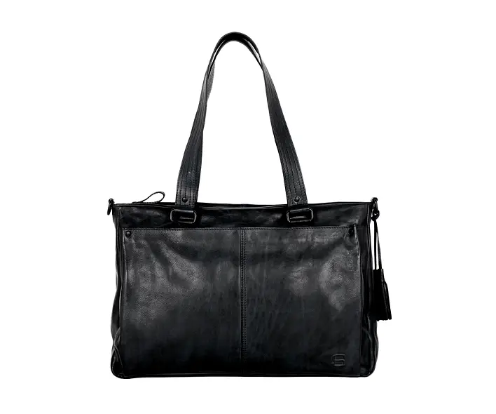 černá kožená taška na laptop 58727000