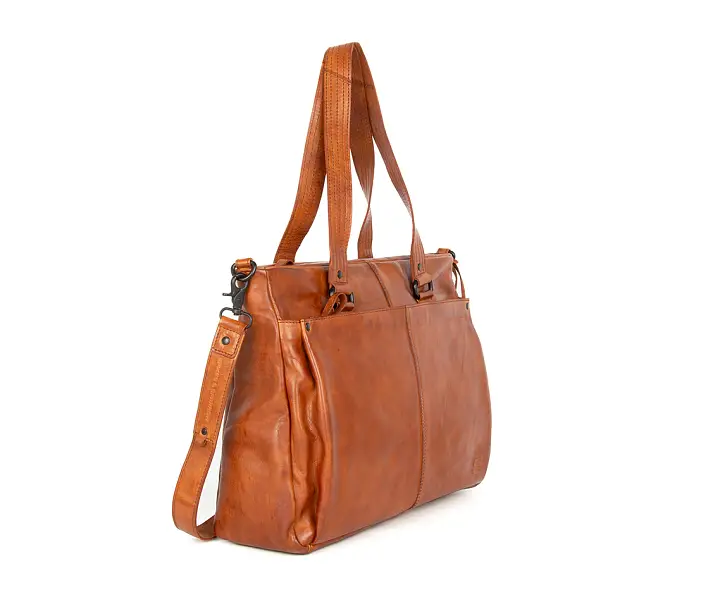 Praktická brandy kožená taška na laptop SPIKES & SPARROW 