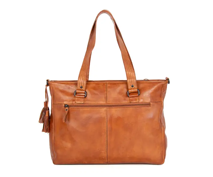 Praktická brandy kožená taška na laptop SPIKES & SPARROW 