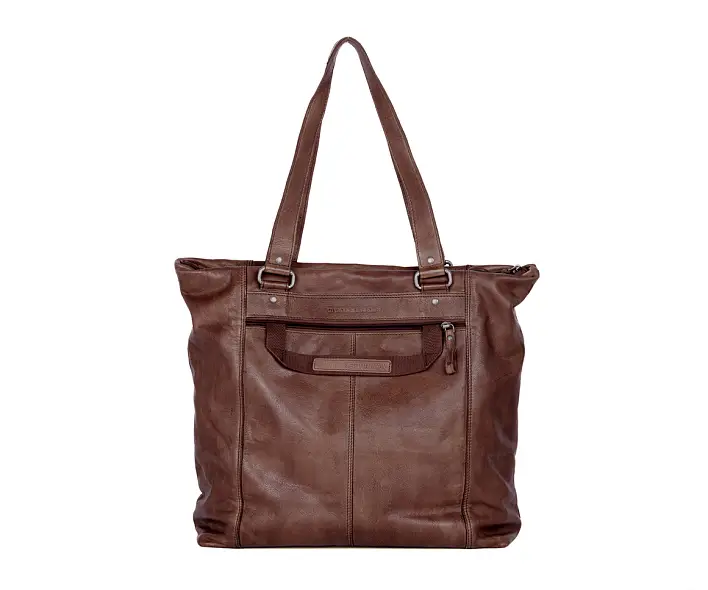 Hnědá kožená kabelka 50716167