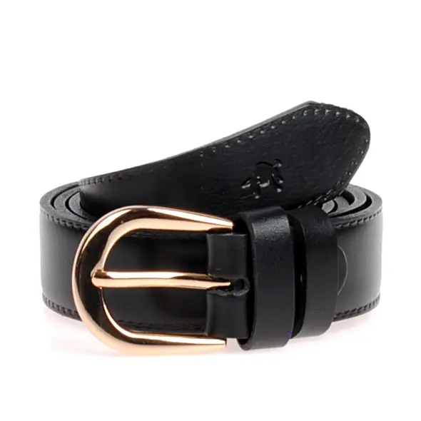 černý dámský koženy opasek