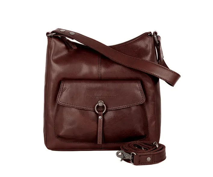 Tmavě hnědá kožená kabelka SPIKES & SPARROW 