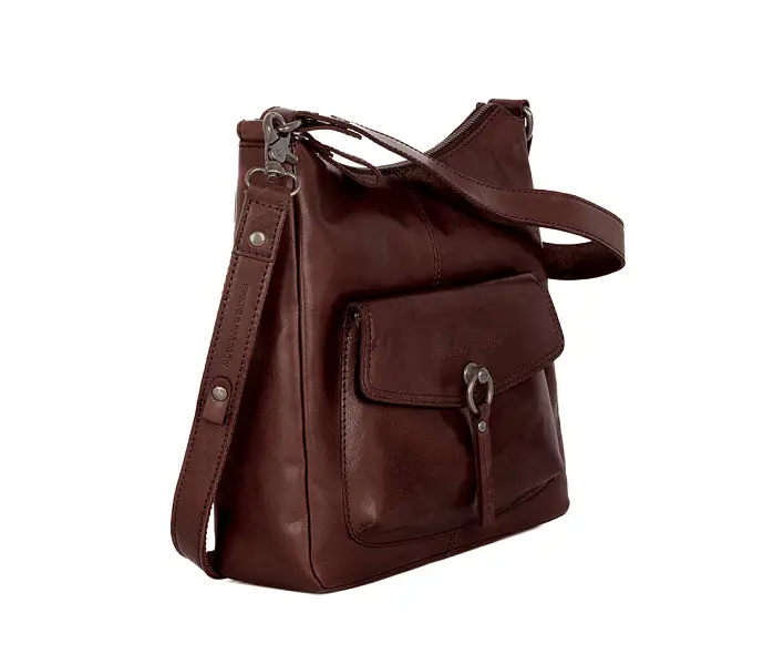 Tmavě hnědá kožená kabelka SPIKES & SPARROW 