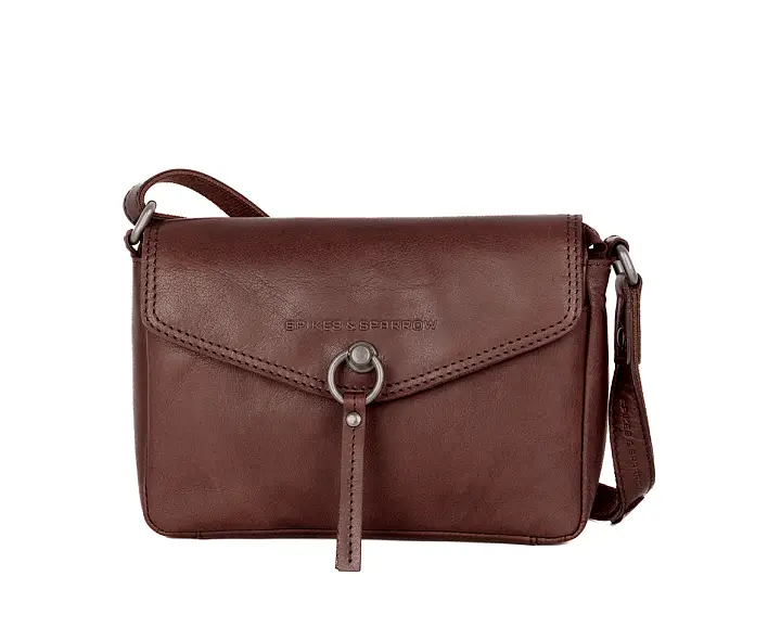Hnědá kožená kabelka 60518001