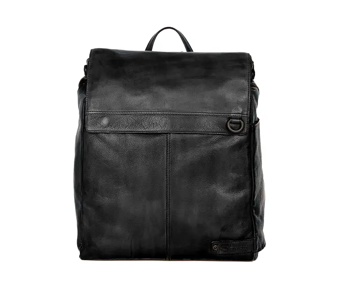 Černý cestovní kožený batoh 60703000